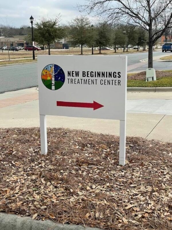 New Beginnings Treatment Center – Directional Sign with Vinyl Print Graphics