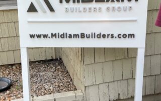 Aluminum Construction Site Signs with Dimensional Acrylic Letters