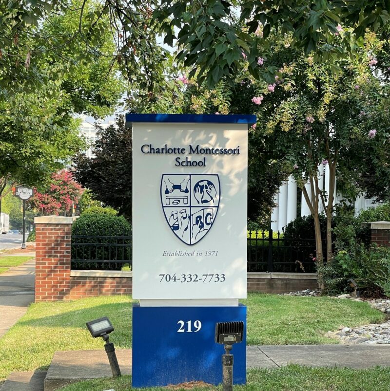 Charlotte Montessori School – Monument Sign (Aluminum Construction)