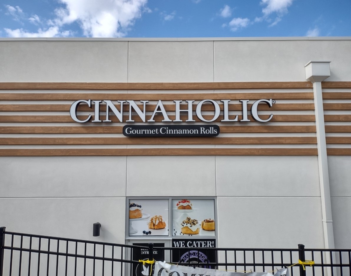 Channel Letter Sign for Cinnaholic of Tega Cay, SC – by JC Signs!
