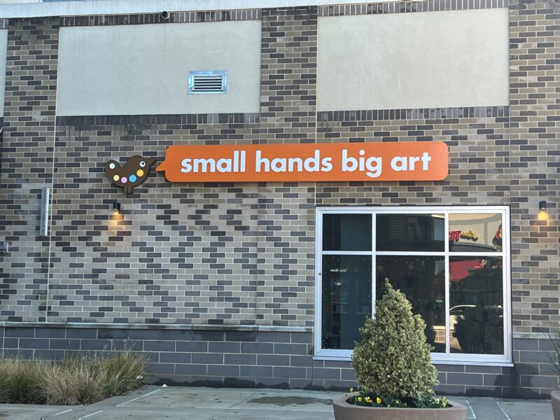 Exterior, Illuminated Signage for Small Hands Big Art Studio of Charlotte