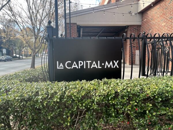 New Routed Aluminum Face for Directional/Monument [JC Signs for La Capital MX of Charlotte]
