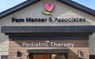 Halo Lit Channel Letter Sign and Acrylic Sign for Pam Manser & Assoc. of Denver, NC