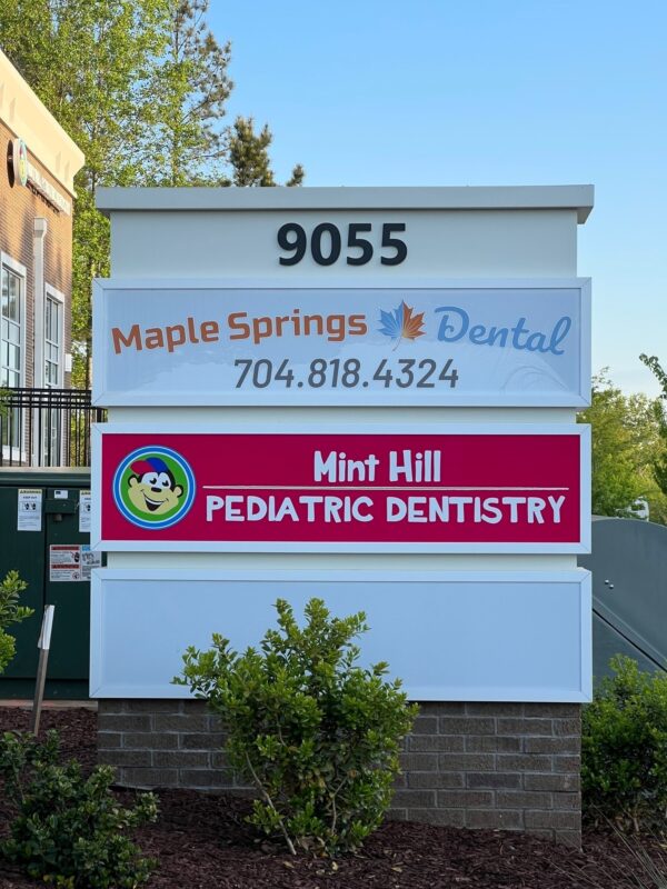 ID Vinyl for Existing Monument Sign - Mint Hill Pediatric Dentistry