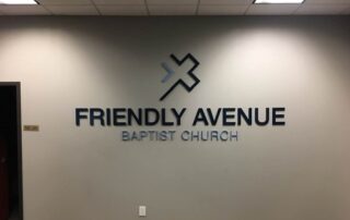 Acrylic Feature Wall Sign for Friendly Avenue Baptist Church - JC Signs 2022