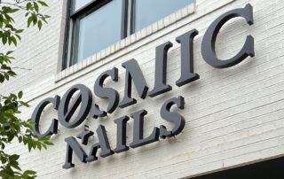 Halo-Lit LED Channel Letter Sign for Cosmic Nails - JC Signs 2022