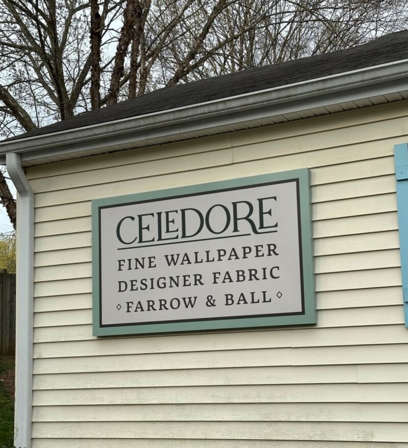 New Exterior Signage for Celedore Fine Wallpaper of Charlotte - JC Signs 2023