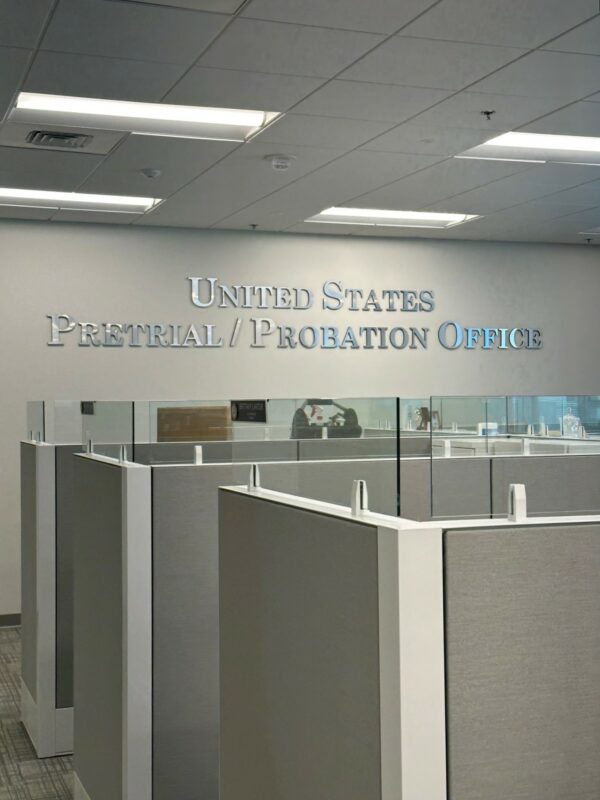Interior Office Signage for US Probation Office - JC Signs 2023