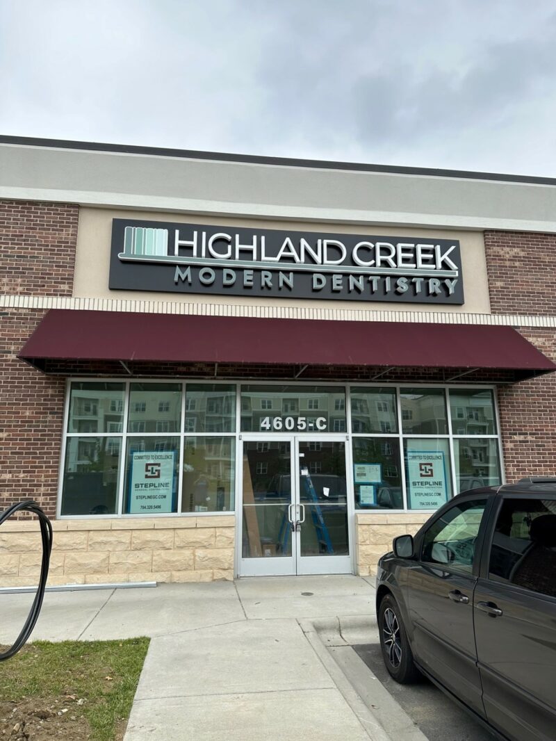 LED Cabinet Sign with Halo Lit Letters/Logo for Highland Creek Modern Dentistry – JC Signs 2023