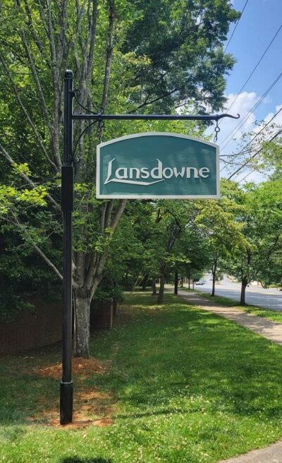 HDU Routed, Double Sided Sign Panel for Lansdowne Neighborhood - JC Signs 2023